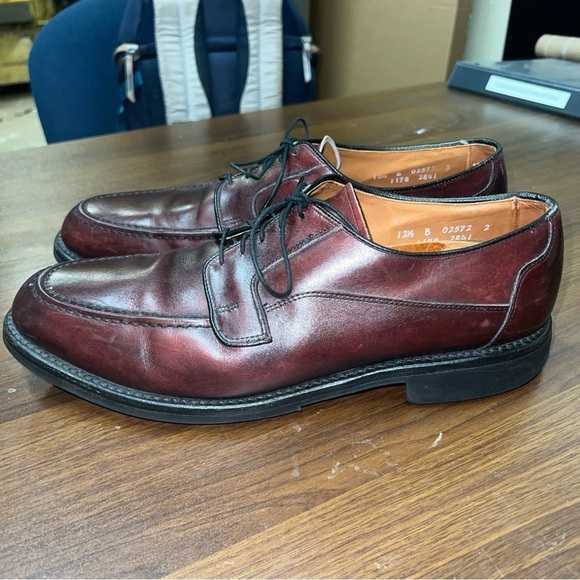 ALLEN EDMONDS BRENTWOOD Burgundy  LEATHER OXFORD MEN'S  SIZE 12.5B - Picture 5 of 12